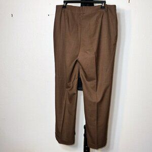 Ralph Lauren 100% Wool Ladies Lined Plaid Sanderson Trouser 14P